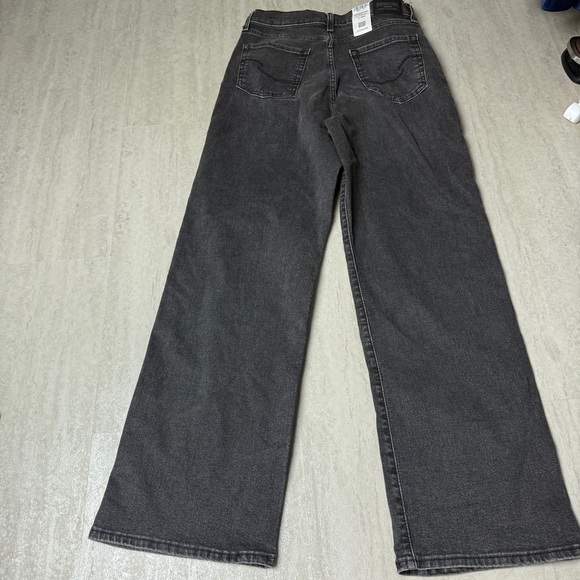 Levi Strauss jeans high rise loose straight black denim size 6 W28 - Picture 7 of 10